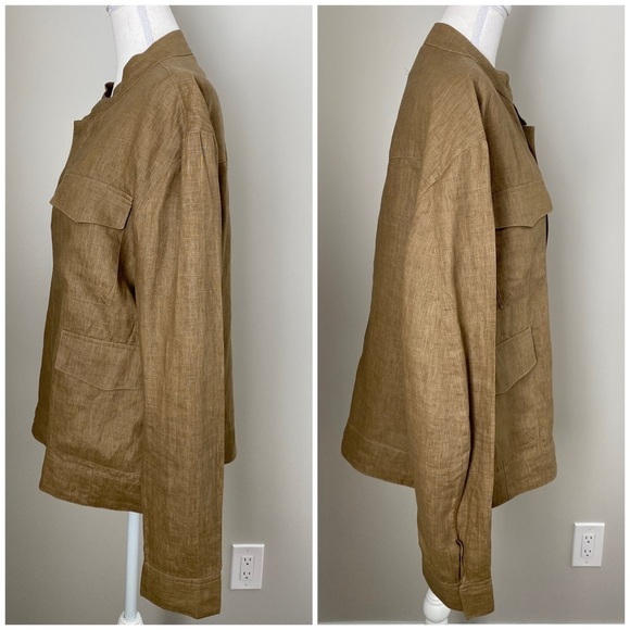 REISS London Brown Zip Up Multi Pocket Cargo Long Sleeve Utility Jacket XL - Picture 3 of 13